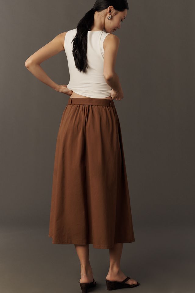 Maeve Pleated Cargo Midi Skirt #2