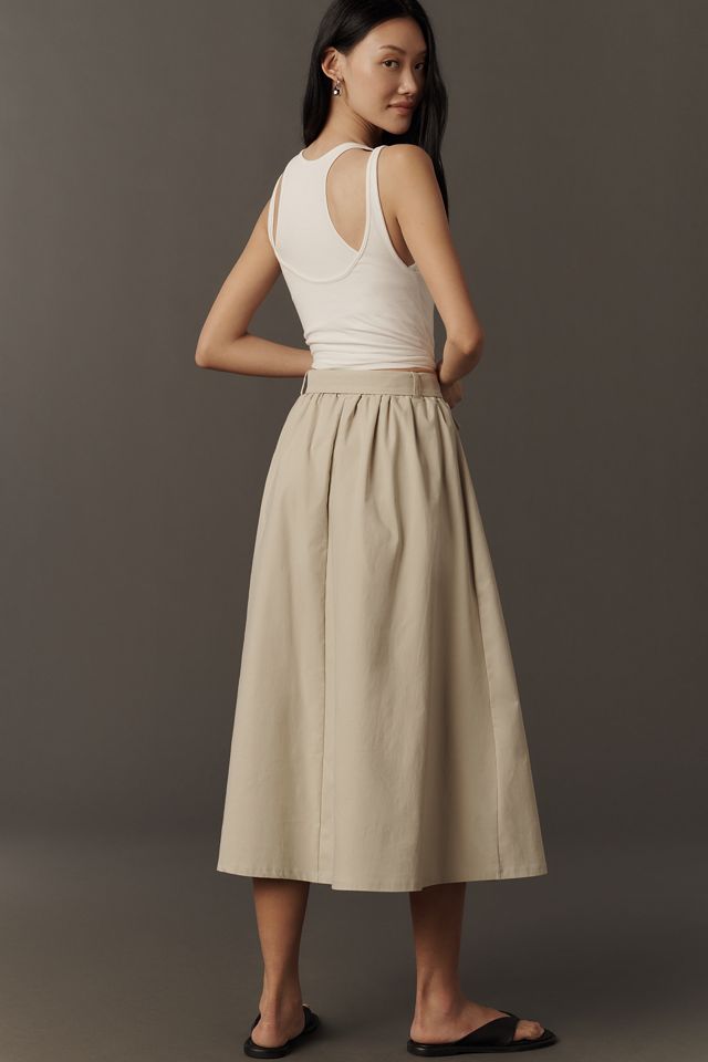 Maeve Pleated Cargo Midi Skirt #3