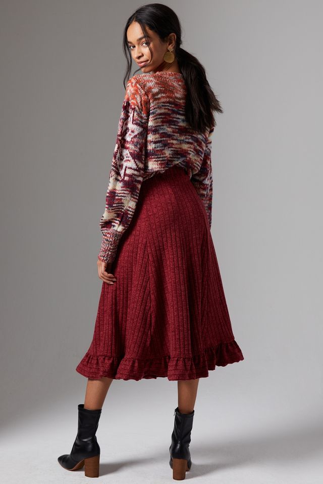 Anthropologie scenic outlet sweater skirt