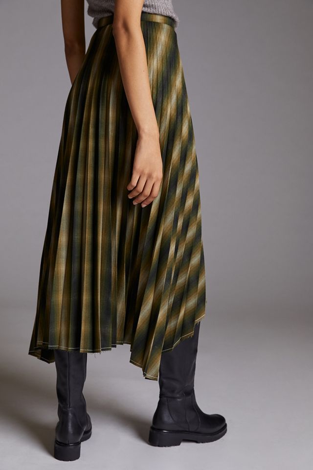 スカート HALOMINIUM Midi pleated wrap skirt 3f3c87ae96a08cd34e908f675d58d5