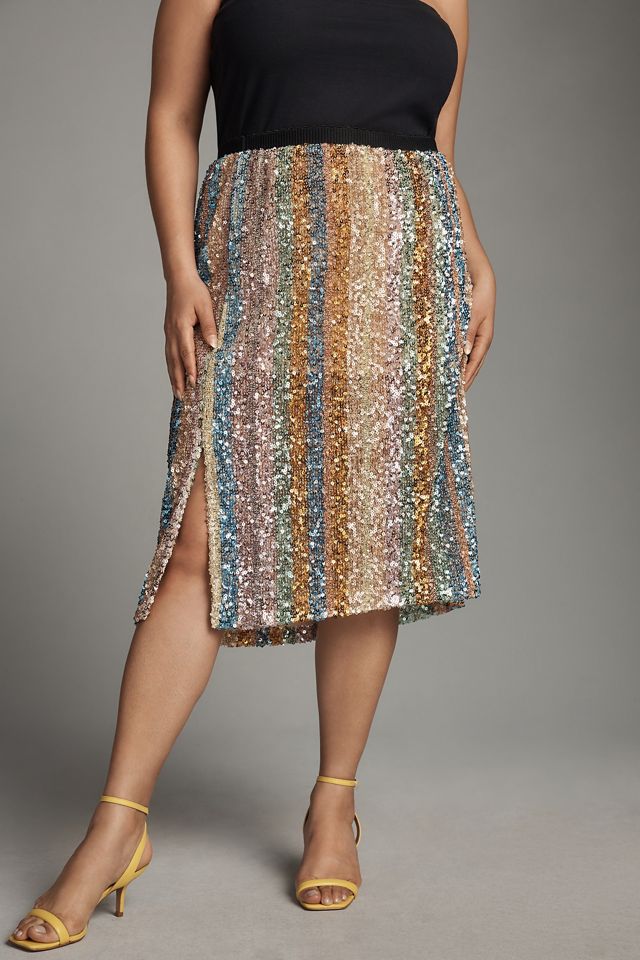 Endless Rose Striped Sequin Skirt #5