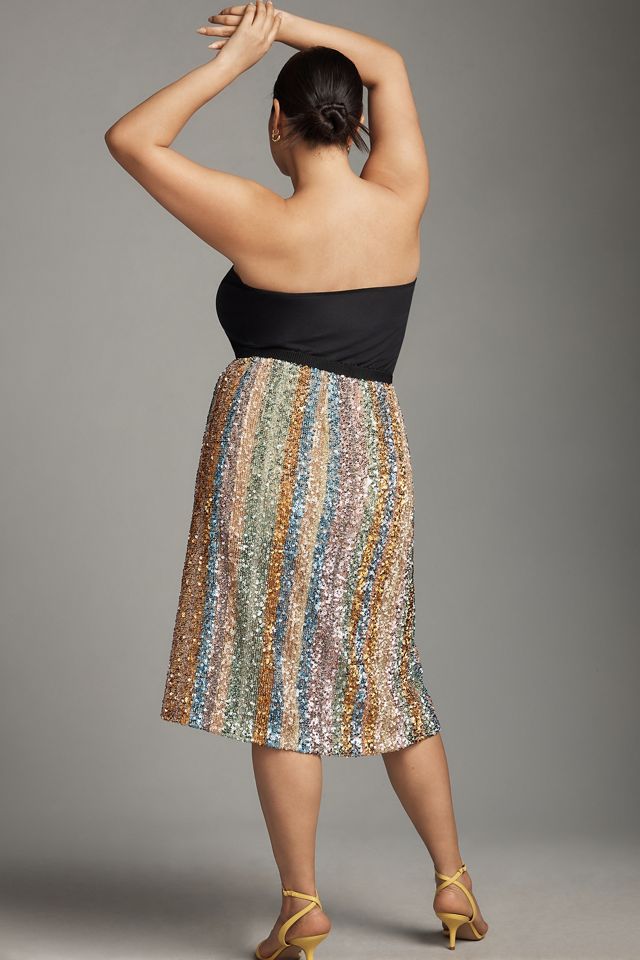 Endless Rose Striped Sequin Skirt #6