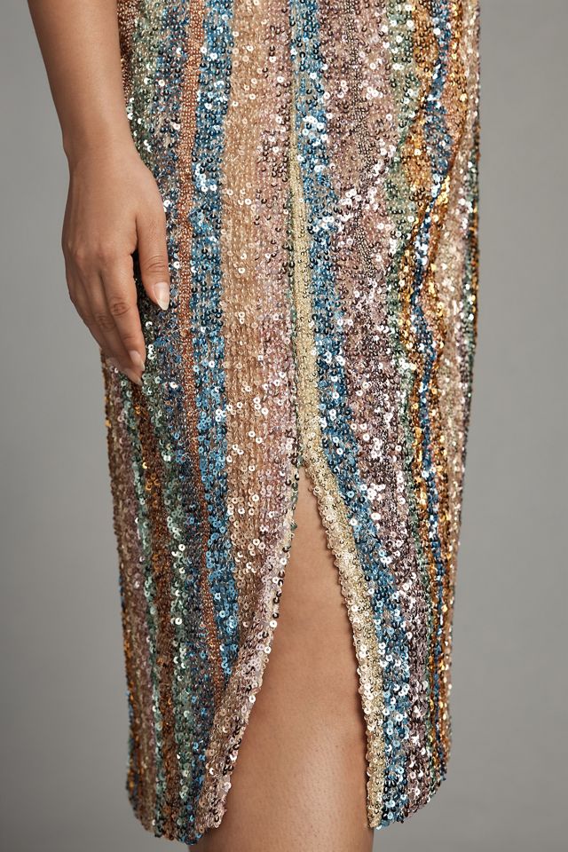 Endless Rose Striped Sequin Skirt #7