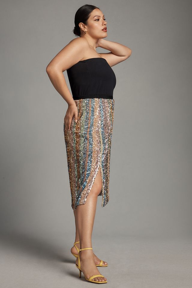 Endless Rose Striped Sequin Skirt #8