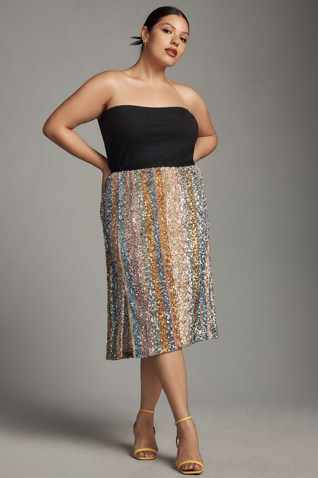 Endless Rose Striped Sequin Skirt #4