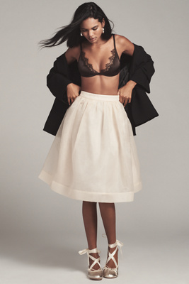 Endless Rose English Factory Organza A-line Midi Skirt