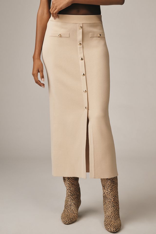 Endless Rose Knit A-Line Midi Skirt #1