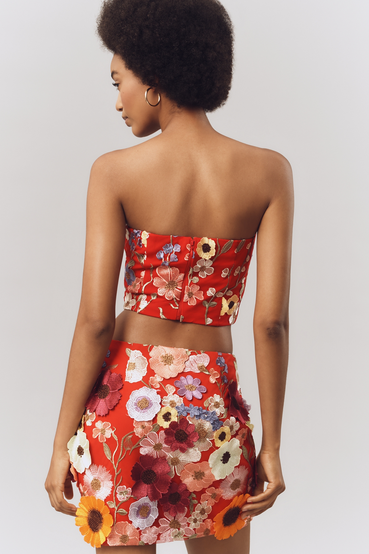 Endless Rose Floral Embroidered Mini Skirt