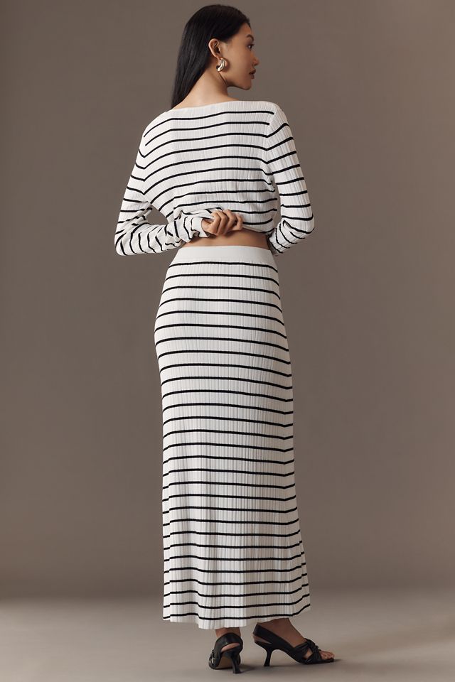Endless Rose Striped Knit Maxi Skirt #3