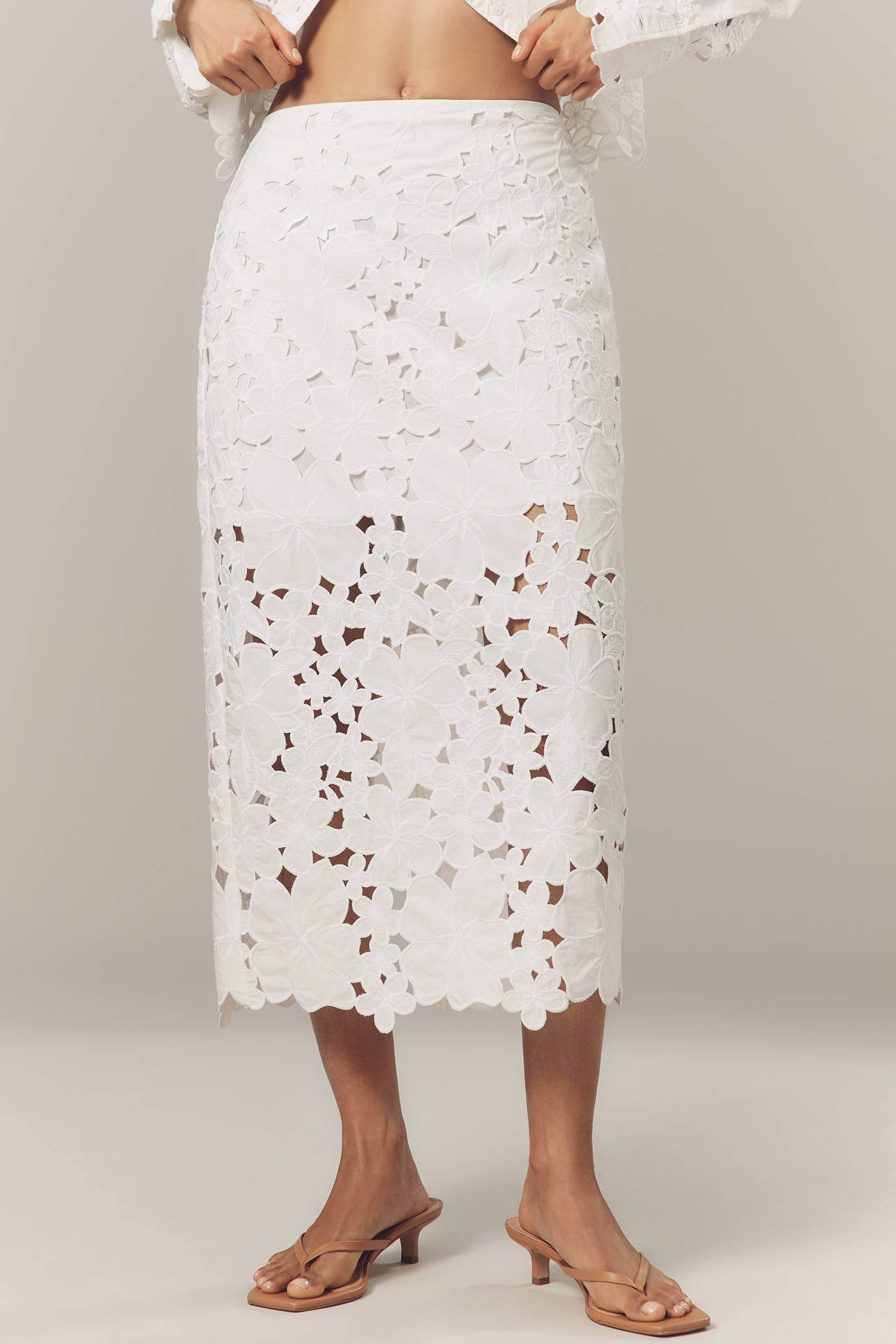 Endless Rose Lace Midi Pencil Skirt