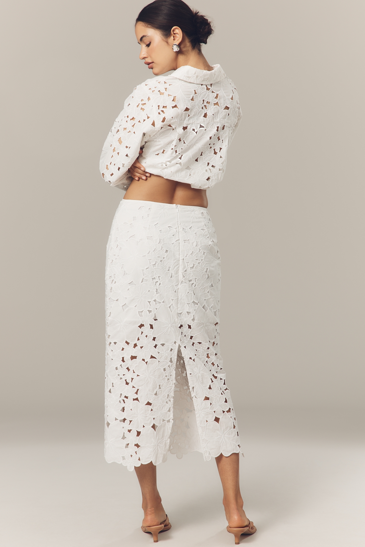 Endless Rose Lace Midi Pencil Skirt