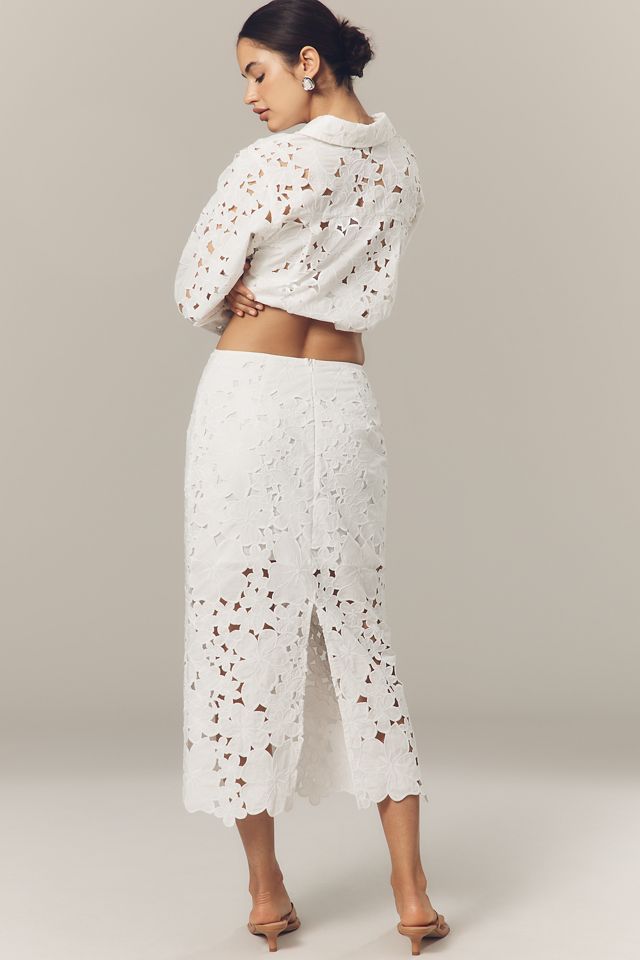 Endless Rose Lace Midi Pencil Skirt #2