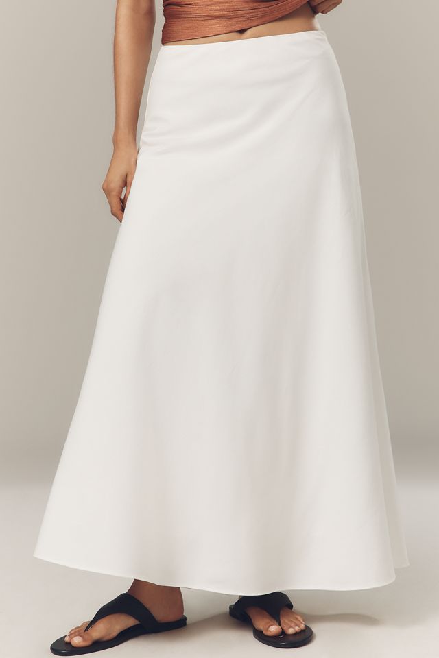 Endless Rose Linen Blend A-Line Maxi Skirt #1