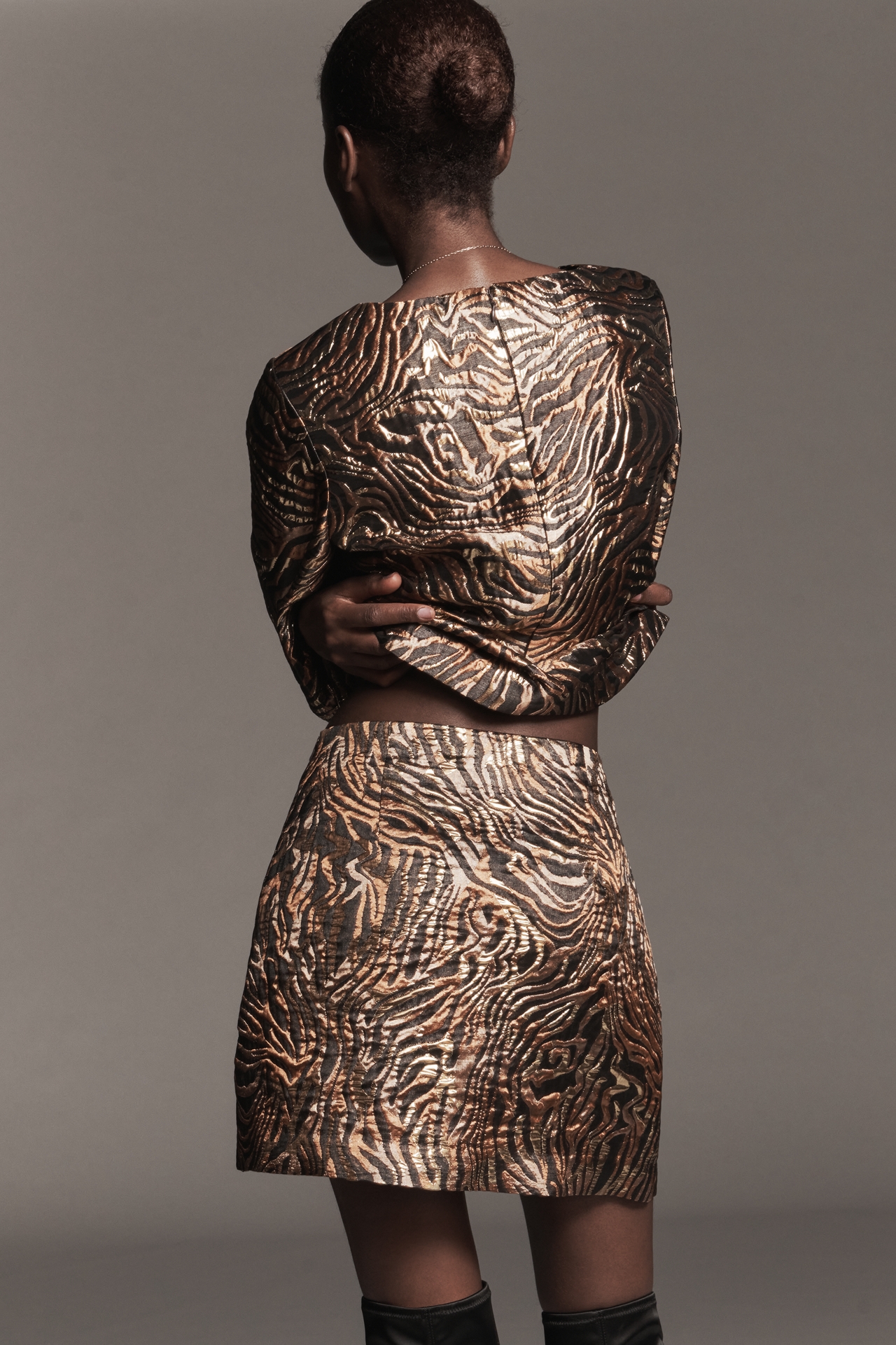 Endless Rose Zebra Foil Mini Skirt