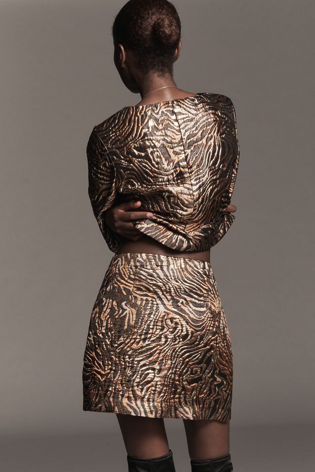 Endless Rose Zebra Foil Mini Skirt #2