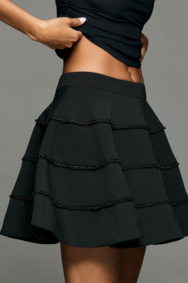 Endless Rose Pearl Trim Mini Circle Skirt  #1