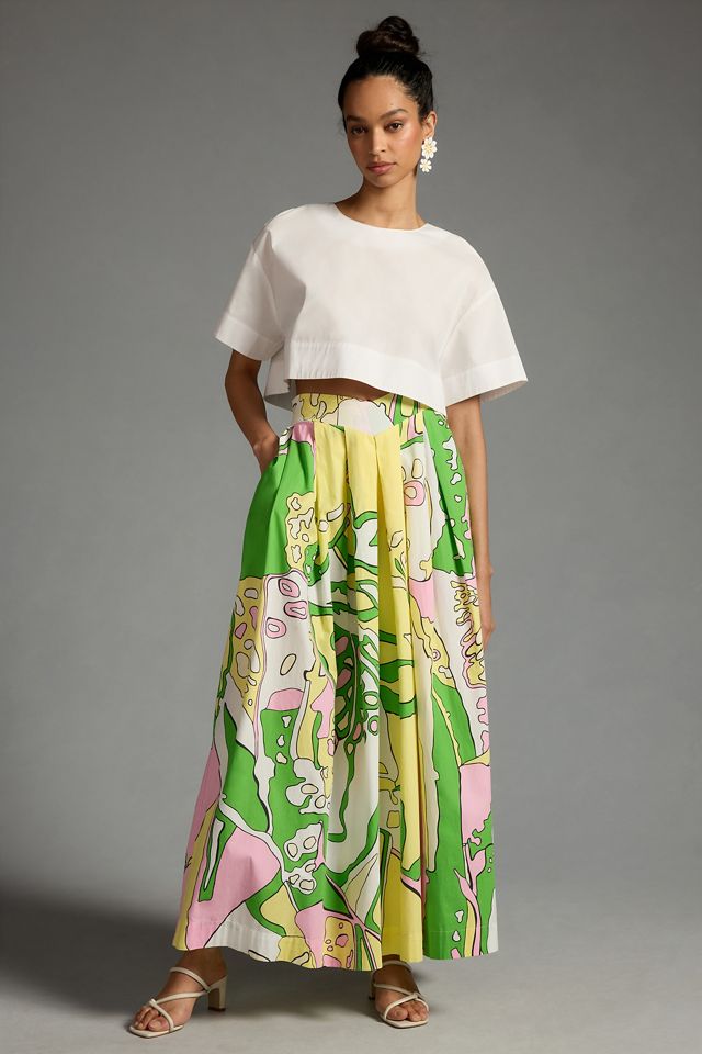 SWF Floral V-Front Maxi Skirt #1