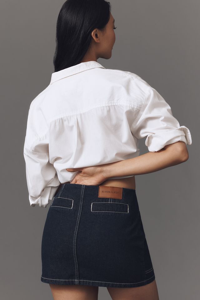 Shona Joy Jaques Patch Pocket Denim Mini Skirt #3