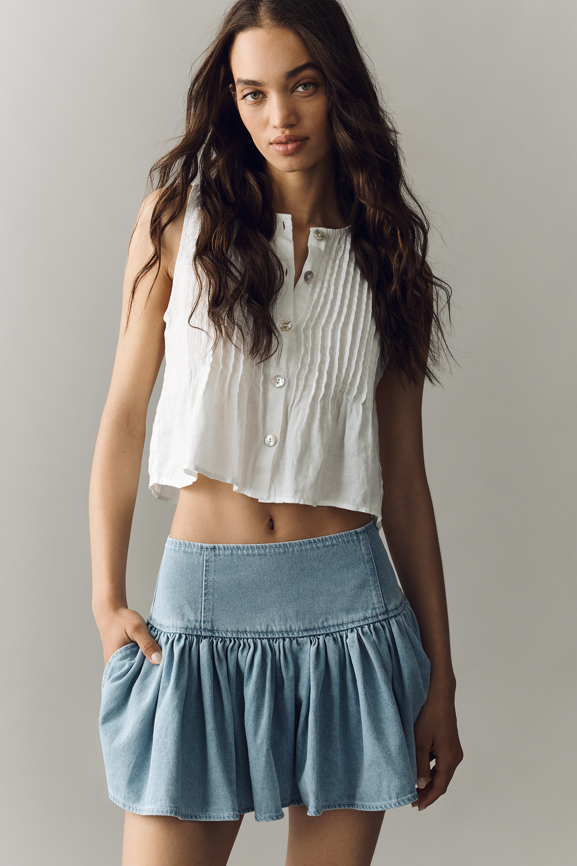 Elsworth Cotton Mini Skirt - Image 1