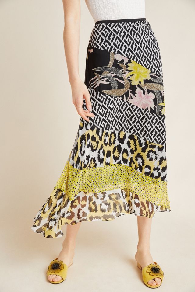 Diane von Furstenberg Darcie Silk Midi Skirt | Anthropologie