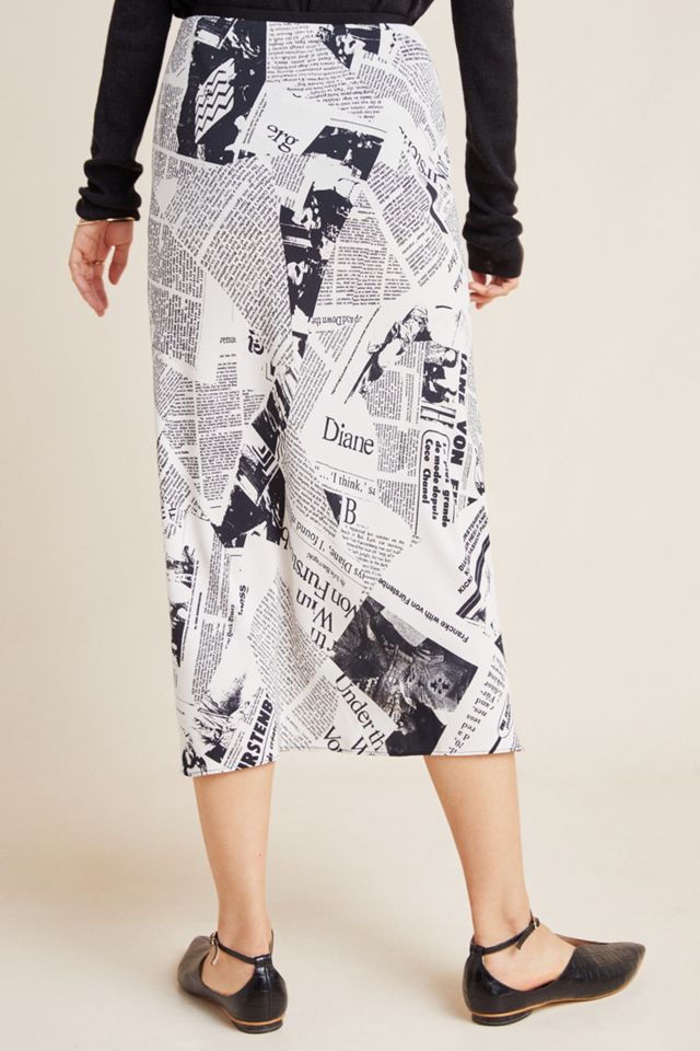 Diane von Furstenberg Newsprint Midi Skirt #1