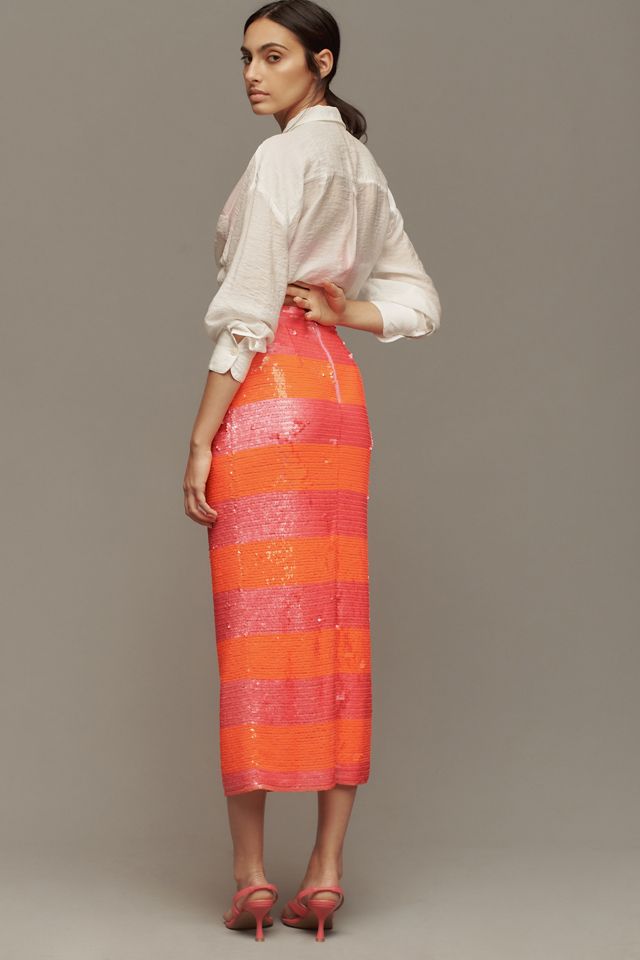 Mac Duggal Sequin Midi Skirt #3