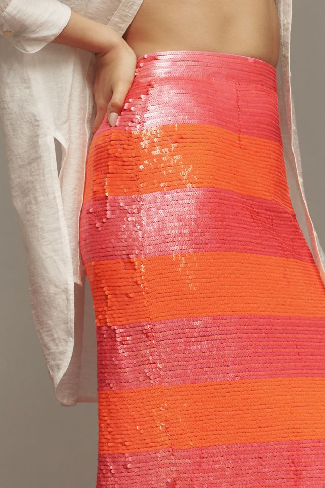 Mac Duggal Sequin Midi Skirt #4