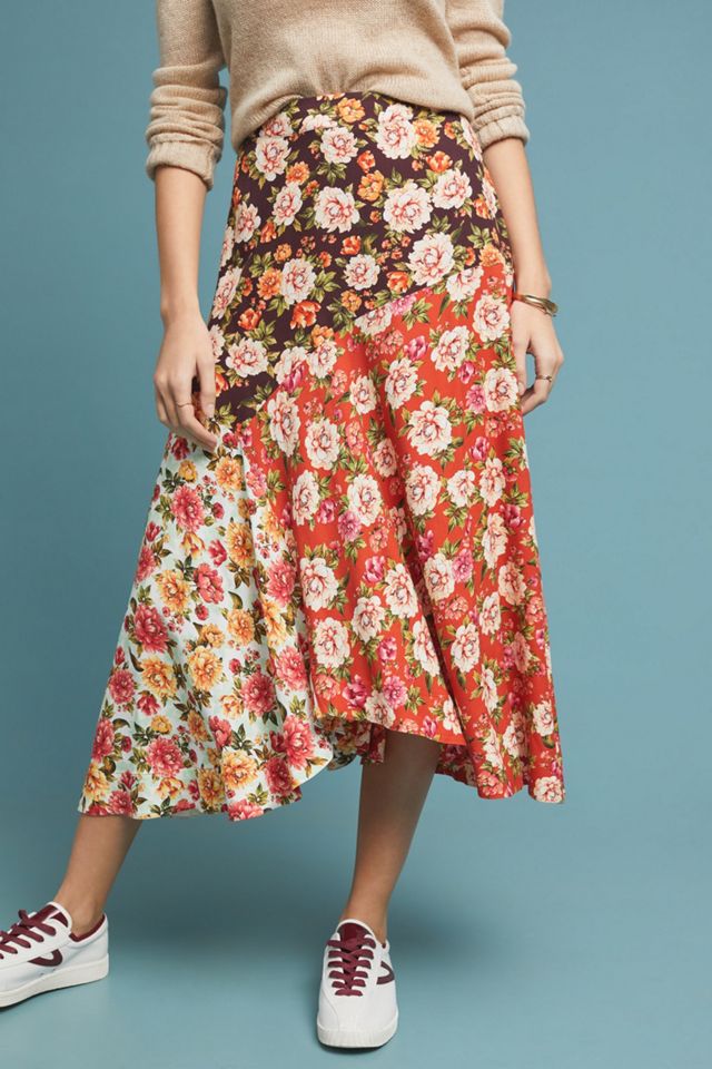 Farm Rio Patchwork Floral Skirt #1