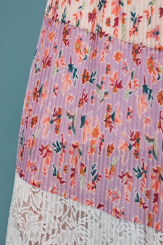 Pleated Floral Midi Skirt #2