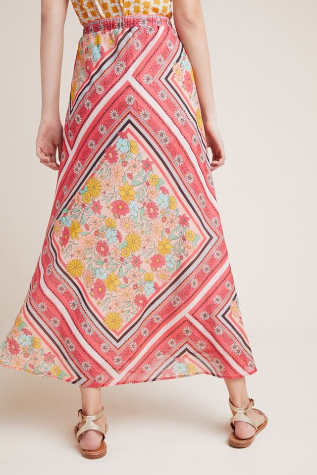 Victoria Scarf-Printed Midi Skirt #1