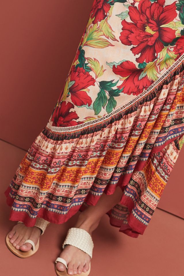 Farm Rio Wrapped Floral Skirt #3