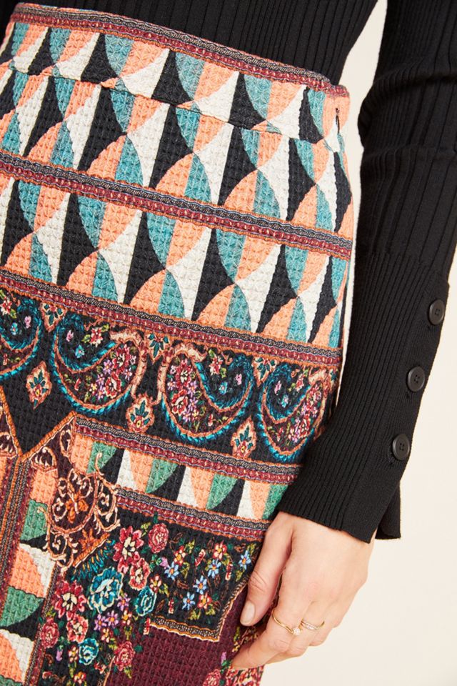 Farm Rio Mixed-Print Maxi Skirt #1