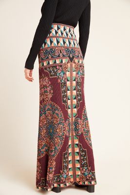 farm rio mixed print maxi skirt