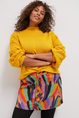 anthropologie corduroy skirt