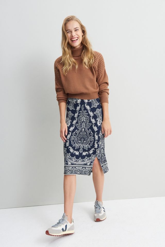 Farm Rio Kaylee Knit Midi Skirt | Anthropologie