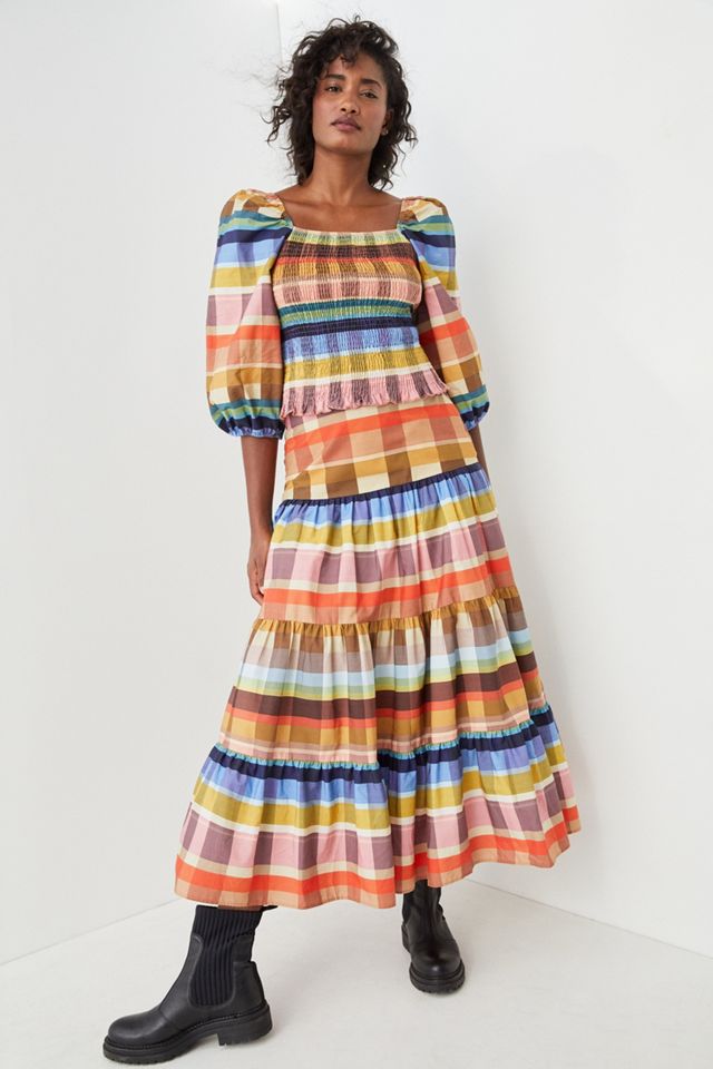 Farm Rio Seline Plaid Maxi Skirt #2