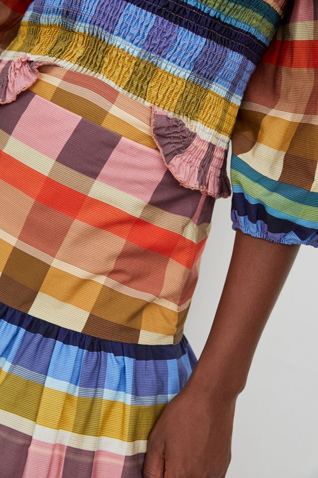 Farm Rio Seline Plaid Maxi Skirt #3