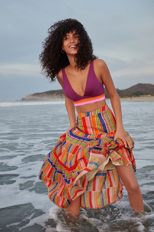 Farm Rio Alena Stripes Maxi Skirt #1