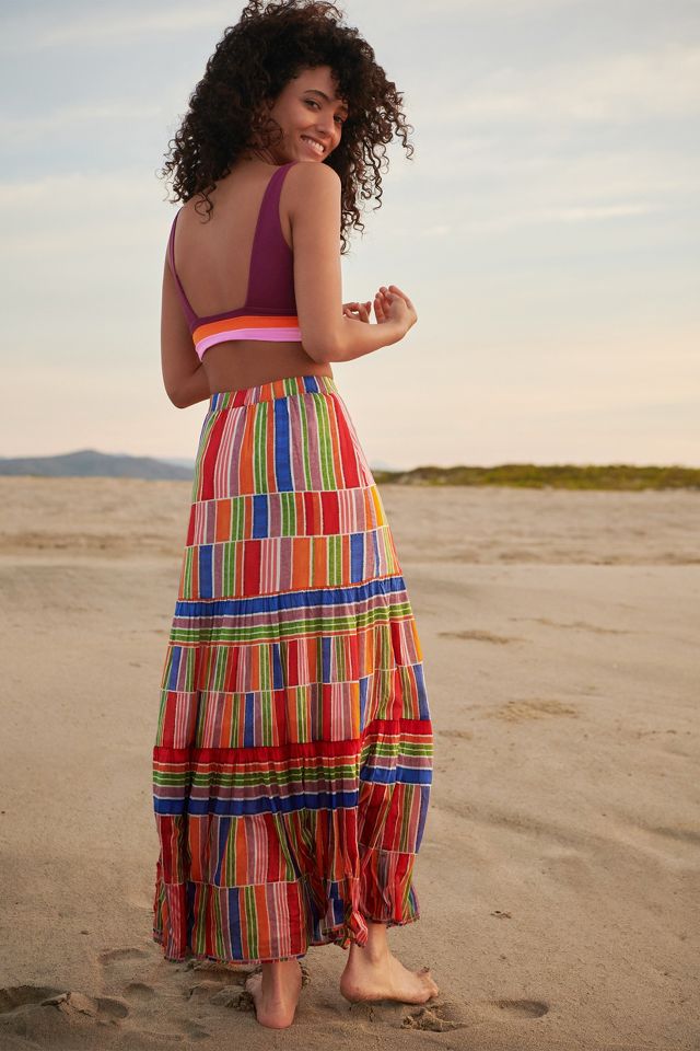 Striped 2025 maxi skirt