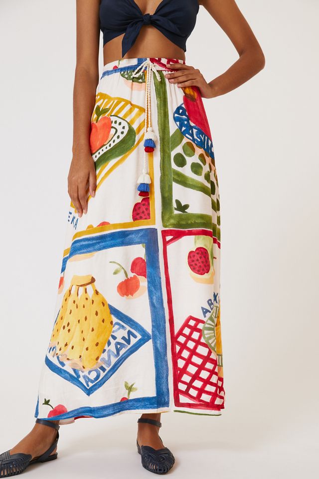 Farm Rio Mix-Print Maxi Skirt #1