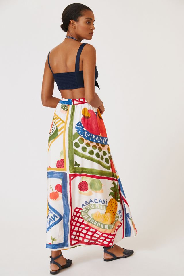 Farm Rio Mix-Print Maxi Skirt #3