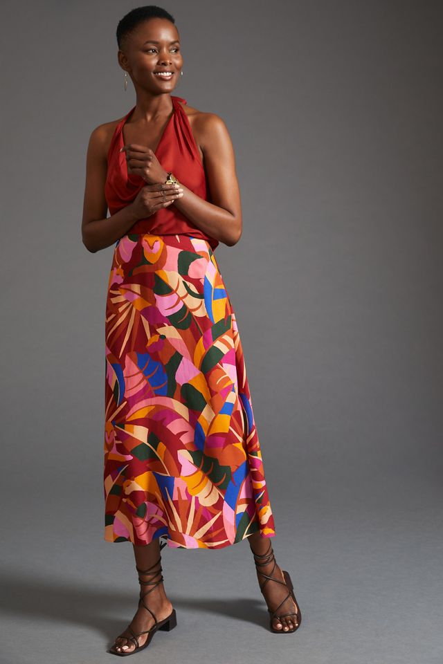 Falda Midi de Satén Farm Rio #4