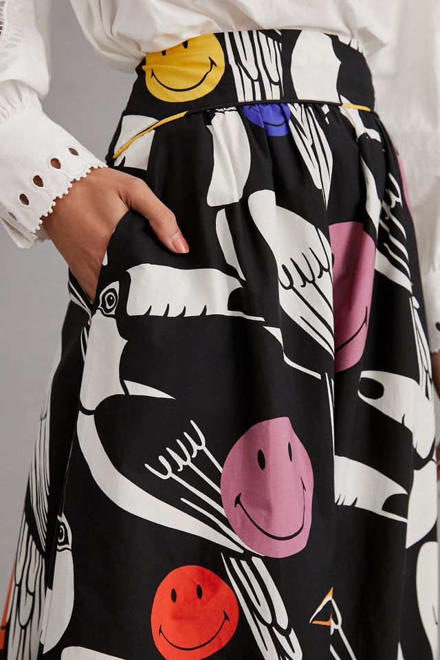 Farm Rio Smiley Skirt | Anthropologie