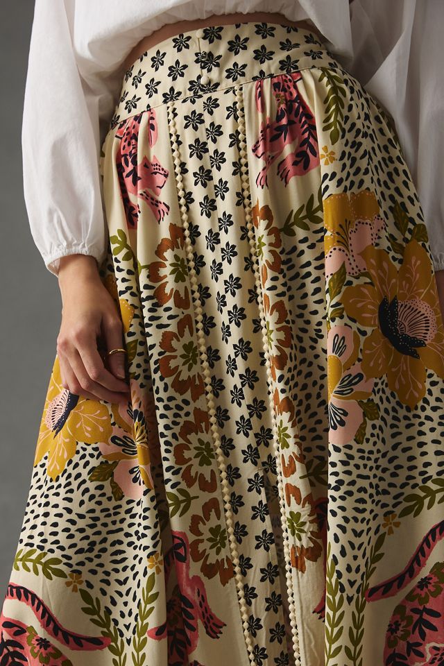 Farm x Anthropologie Split-Hem Skirt #3