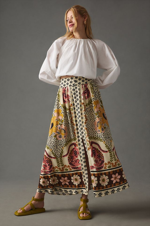 Farm x Anthropologie Split-Hem Skirt #4