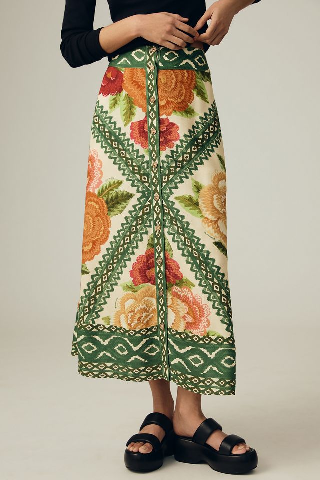 Farm Rio x Anthropologie Buttondown Skirt #1