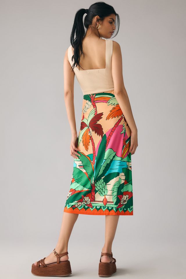 Farm x Anthropologie Printed Wrap Skirt #2