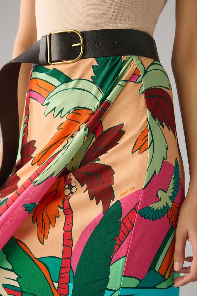 Farm x Anthropologie Printed Wrap Skirt Anthropologie