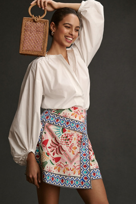 スカート Embroidery Border Wrap Towel Mini-Skirt Embroidery Border Wrap Towel Mini-Skirt – ARCANA ARCHIVE