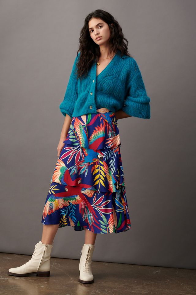 Farm Rio Fatima Tiered Midi Skirt #2